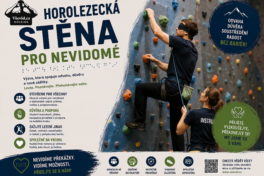 Horolezecká stěna pro nevidomé: Když odvaha překonává bariéry